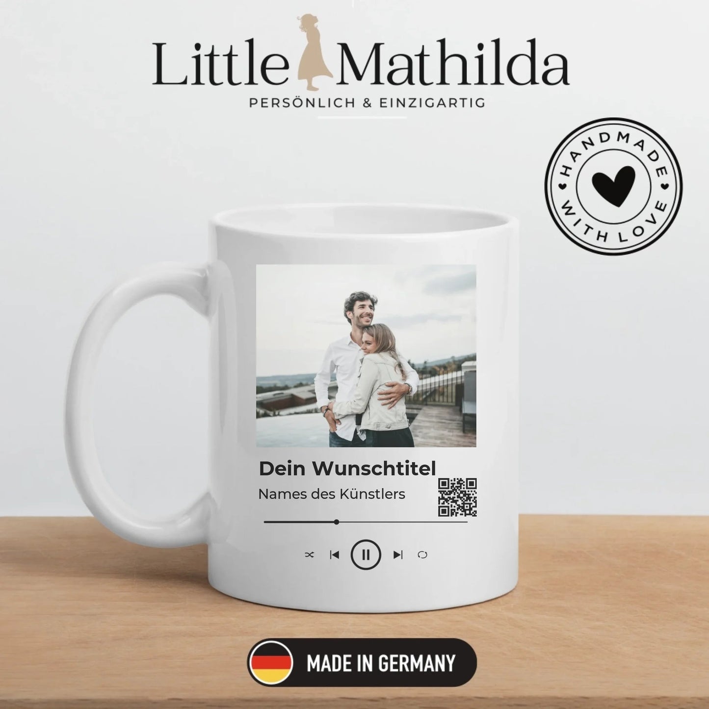 Personalisierte Keramik Tasse mit deinem Lieblingsong Little Mathilda Little Mathilda Keramik Tasse