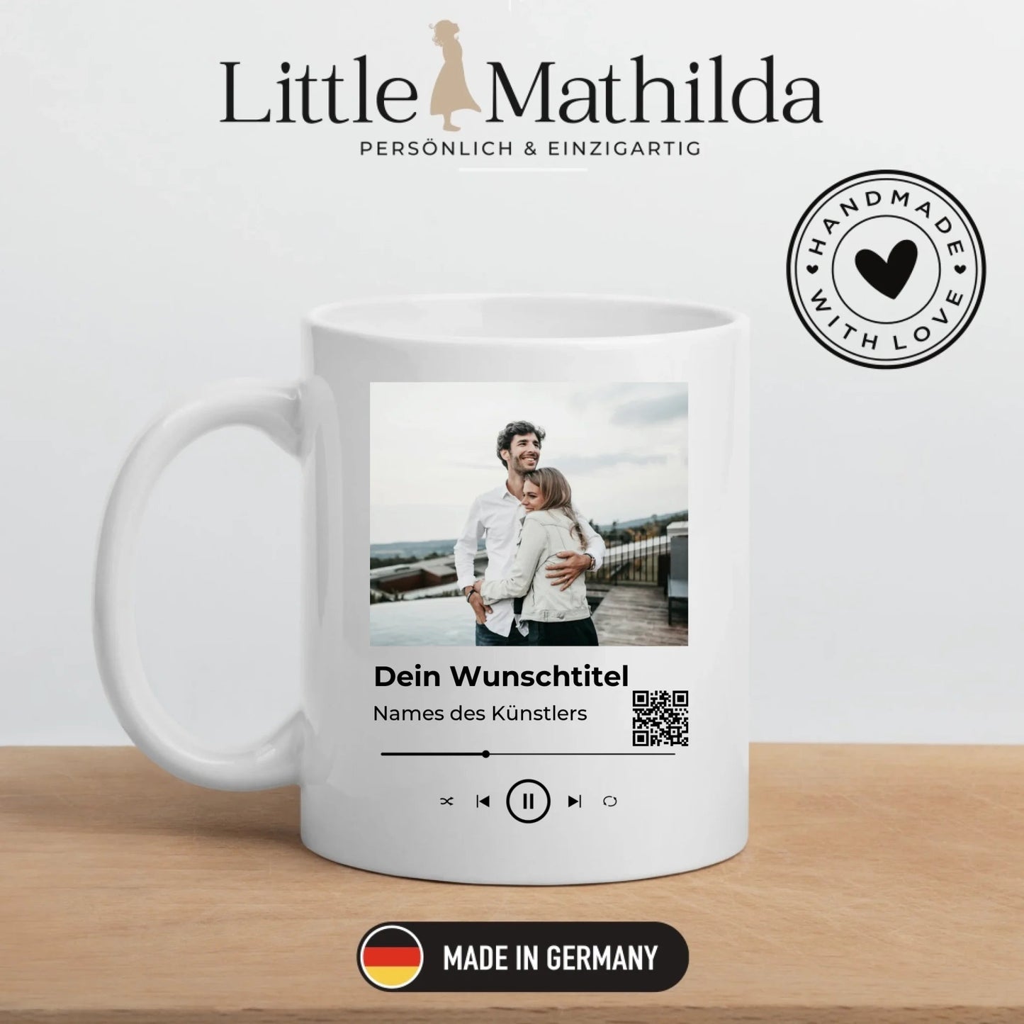 Personalisierte Keramik Tasse mit deinem Lieblingsong Little Mathilda Little Mathilda Keramik Tasse