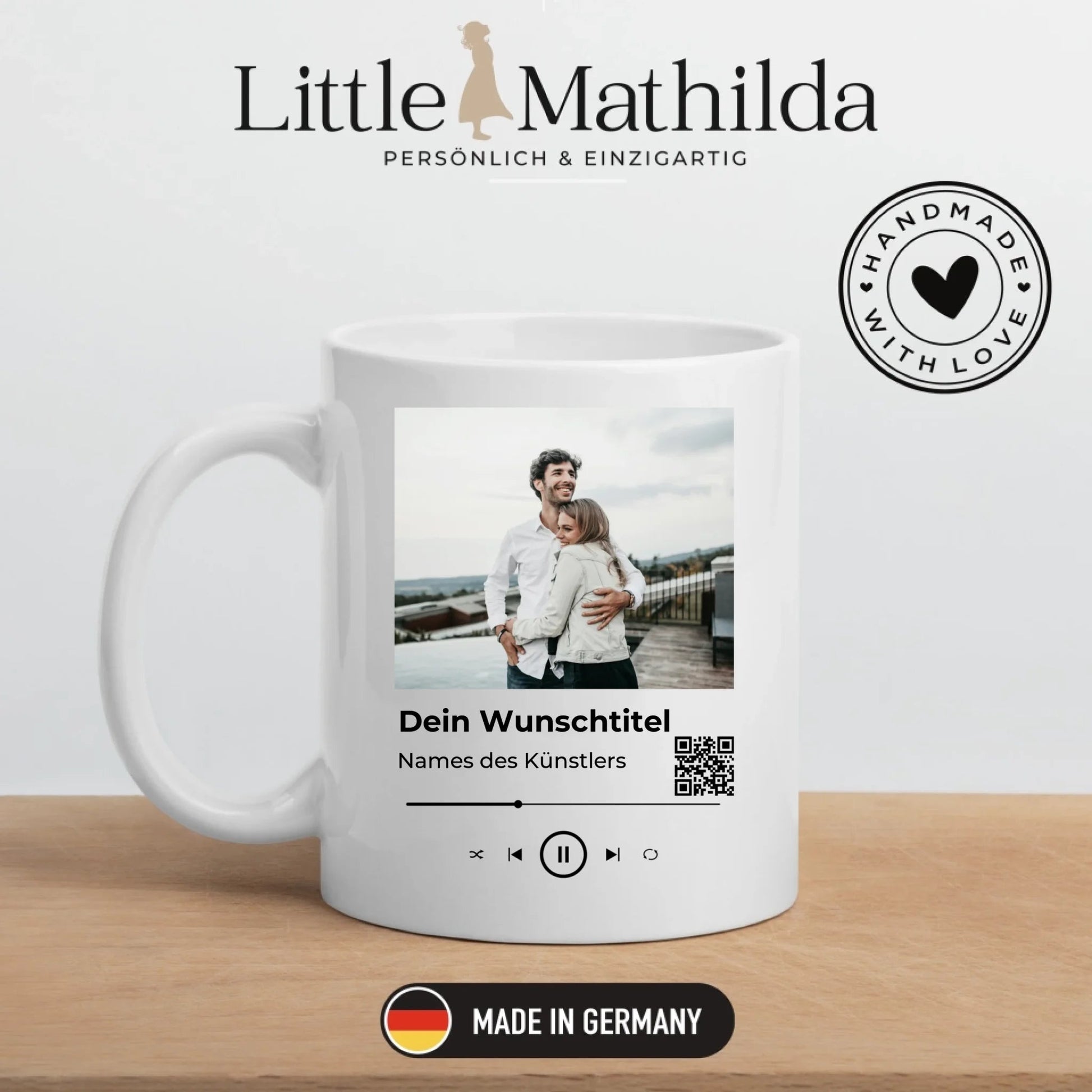 Personalisierte Keramik Tasse mit deinem Lieblingsong Little Mathilda Little Mathilda Keramik Tasse