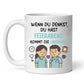 Personalisierte Krankenschwester Tasse mit Spruch "Wenn du denkst du hast Feierabend.." Little Mathilda Little Mathilda Keramik Tasse