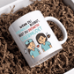 Personalisierte Krankenschwester Tasse mit Spruch "Wenn du freundlich bleibst, bist du übermüdet" Little Mathilda Little Mathilda Keramik Tasse