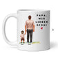 Personalisierte Papa Tasse mit Kindern und Namen – Keramiktasse | Geschenk für Vatertag & Geburtstag Little Mathilda Little Mathilda Keramik Tasse