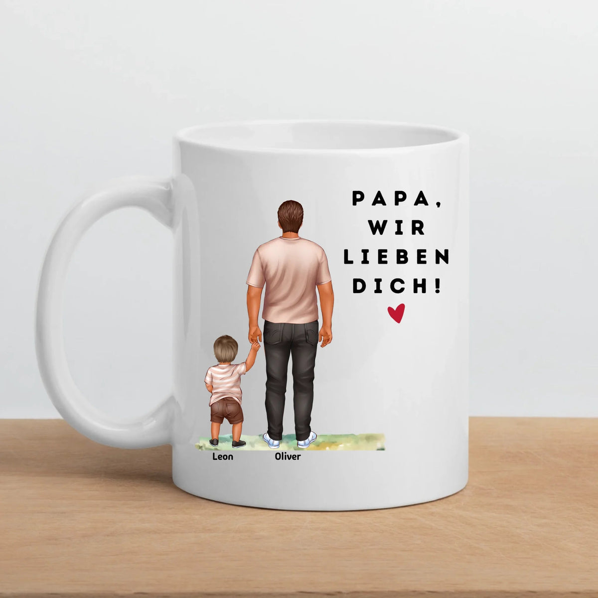 Personalisierte Papa Tasse mit Kindern und Namen – Keramiktasse | Geschenk für Vatertag & Geburtstag Little Mathilda Little Mathilda Keramik Tasse