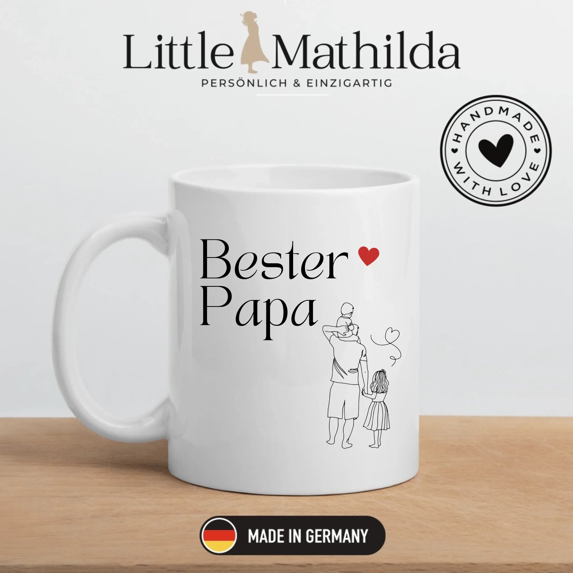 Personalisierte Tasse „Bester Papa“ Little Mathilda Little Mathilda Keramik Tasse