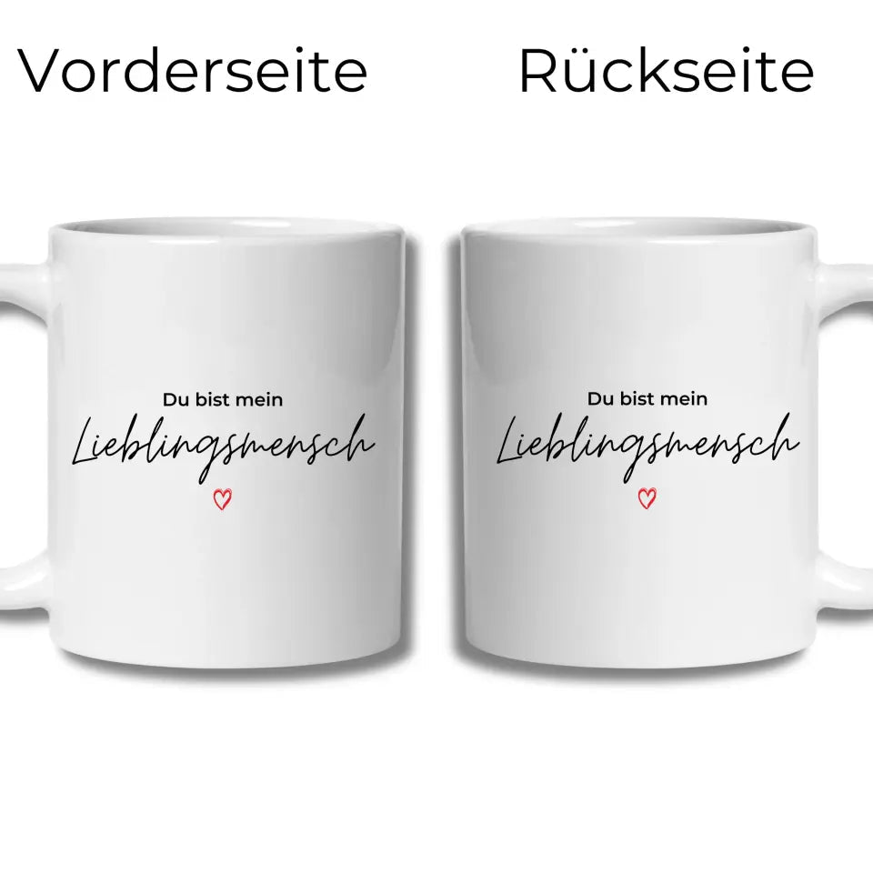 Personalisierte Tasse "Du bist mein Lieblingsmensch" Little Mathilda Little Mathilda Keramik Tasse