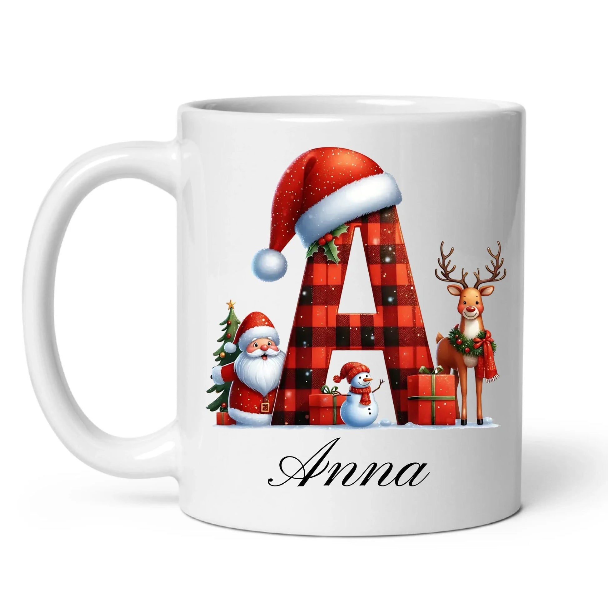 Personalisierte Weihnachtstasse mit Namen und Buchstaben Little Mathilda Little Mathilda Keramik Tasse