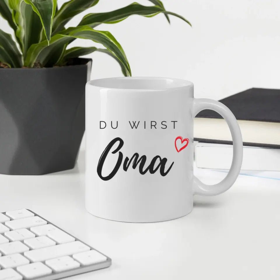 Tasse „Du wirst Oma“ – Geschenk zur Schwangerschaftsverkündung Little Mathilda Little Mathilda Keramik Tasse