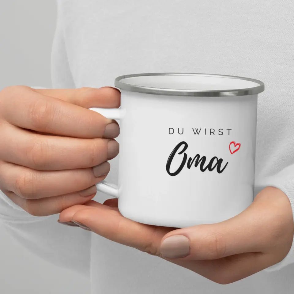 Tasse „Du wirst Oma“ – Geschenk zur Schwangerschaftsverkündung Little Mathilda Little Mathilda Keramik Tasse
