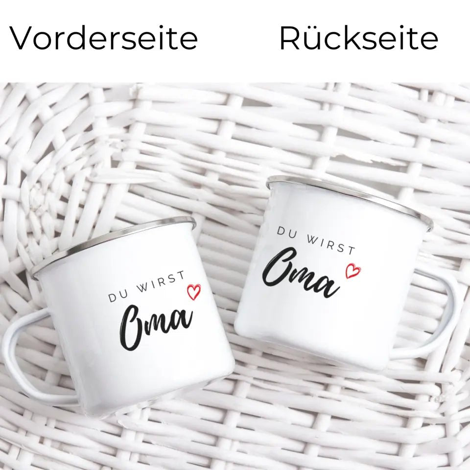 Tasse „Du wirst Oma“ – Geschenk zur Schwangerschaftsverkündung Little Mathilda Little Mathilda Keramik Tasse