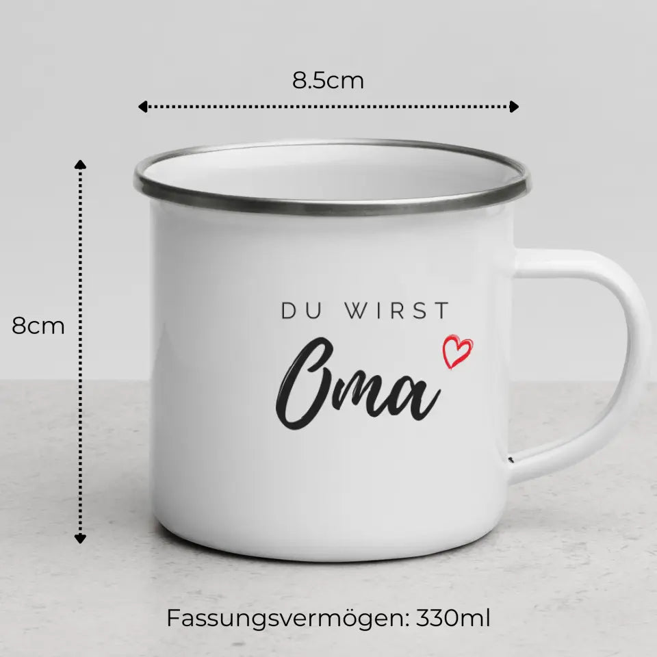 Tasse „Du wirst Oma“ – Geschenk zur Schwangerschaftsverkündung Little Mathilda Little Mathilda Keramik Tasse