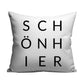 Dekokissen „SCHÖN HIER“ – Modernes Baumwollkissen mit Aufdruck Little Mathilda Little Mathilda Kissen