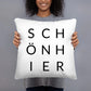 Dekokissen „SCHÖN HIER“ – Modernes Baumwollkissen mit Aufdruck Little Mathilda Little Mathilda Kissen