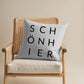 Dekokissen „SCHÖN HIER“ – Modernes Baumwollkissen mit Aufdruck Little Mathilda Little Mathilda Kissen