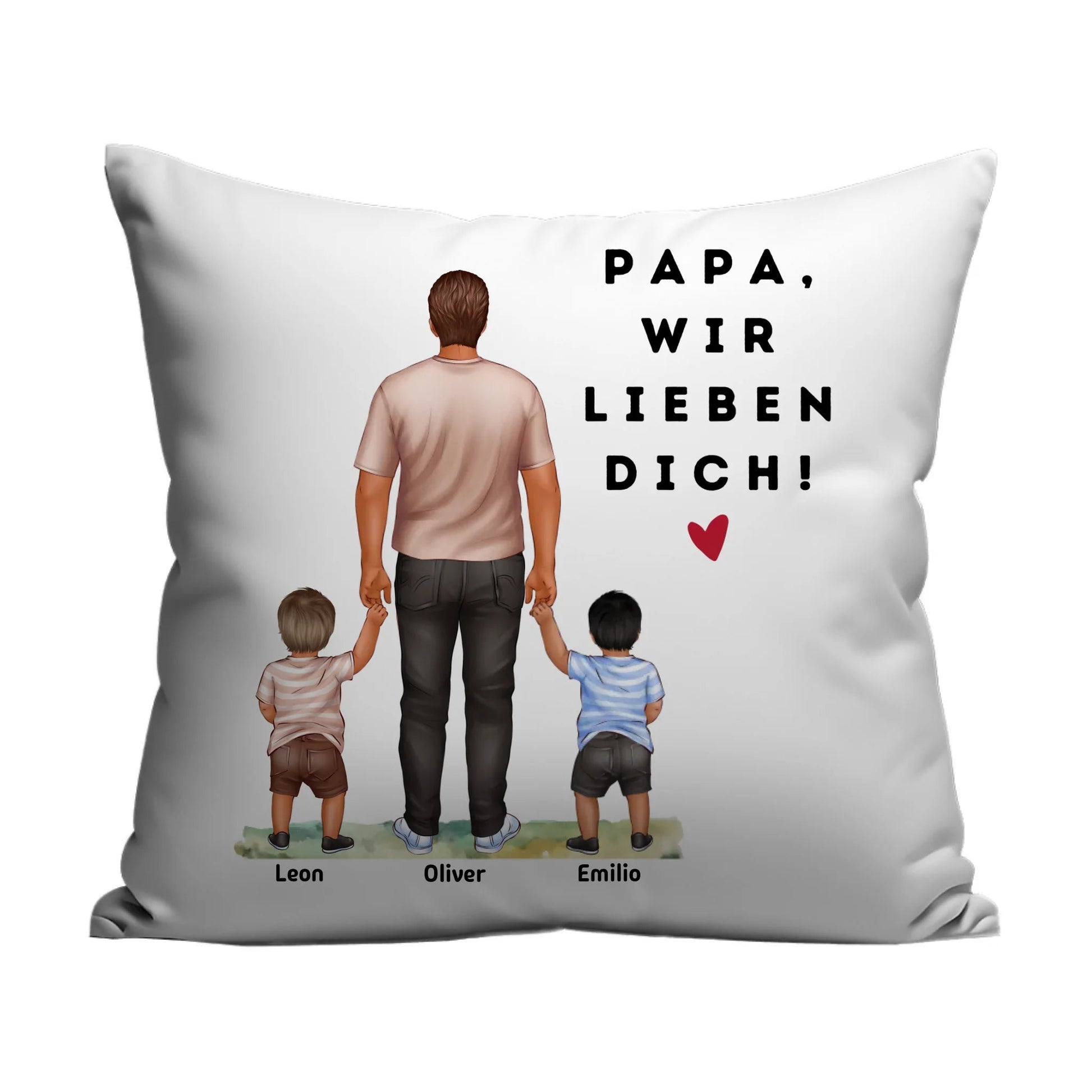 Geschenk für Papa mit Kindern – Personalisiertes Kissen mit Namen | Perfekt für Vatertag & Geburtstag Little Mathilda Little Mathilda Kissen