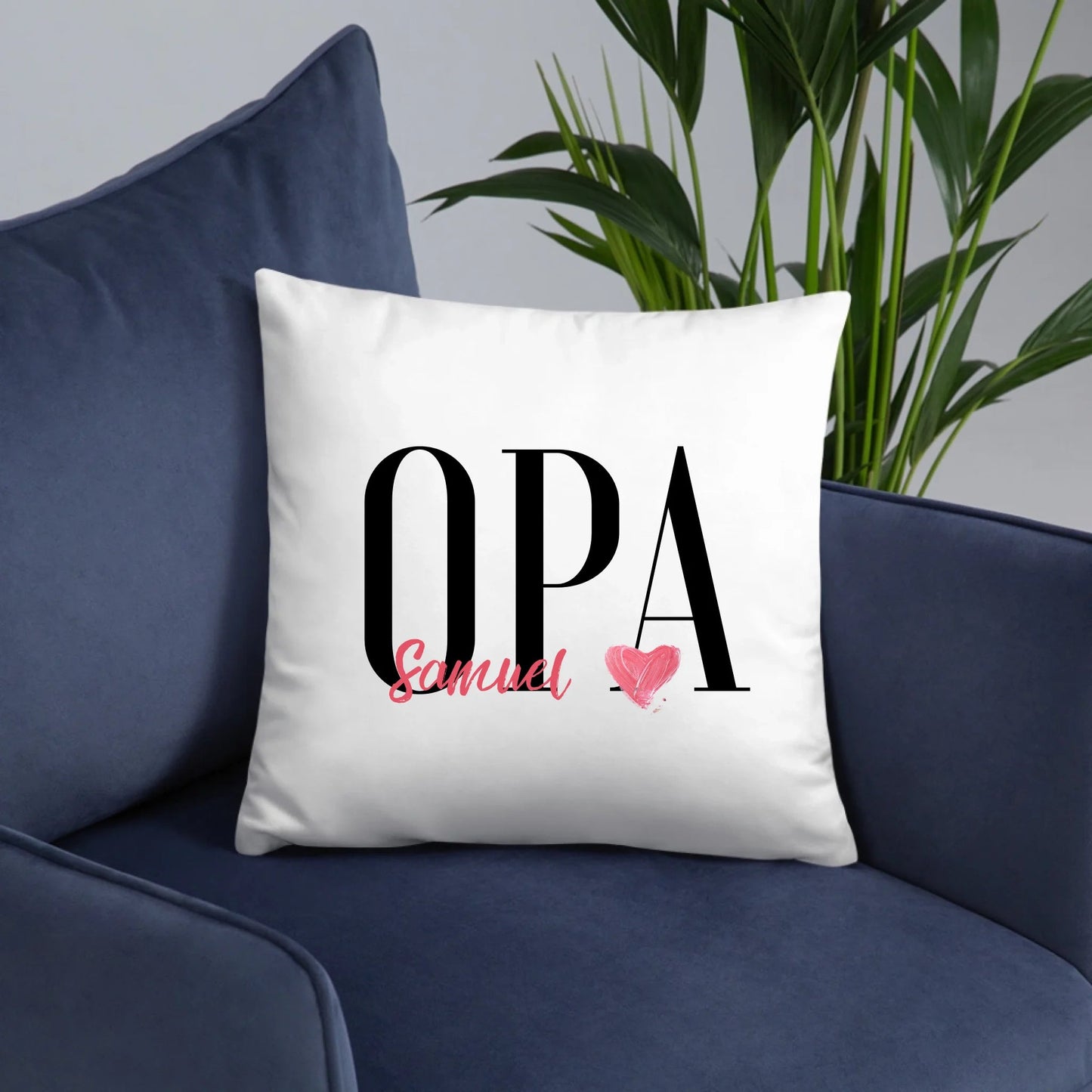 Opa Kissen mit Namen der Enkelkinder Little Mathilda Little Mathilda Kissen