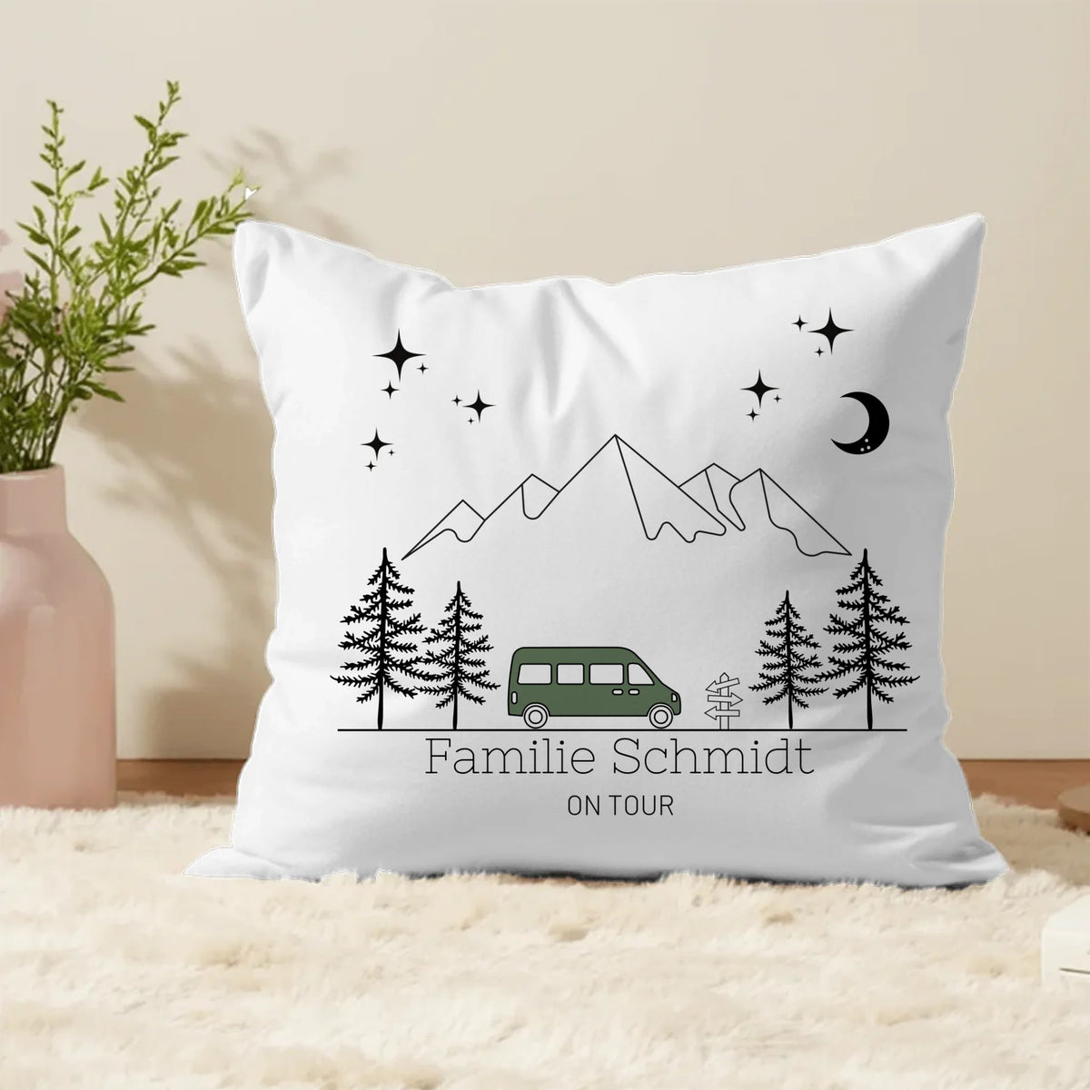 Personalisiertes Camper-Kissen mit Namen – Camping-Van – Baumwolle Little Mathilda Little Mathilda Kissen
