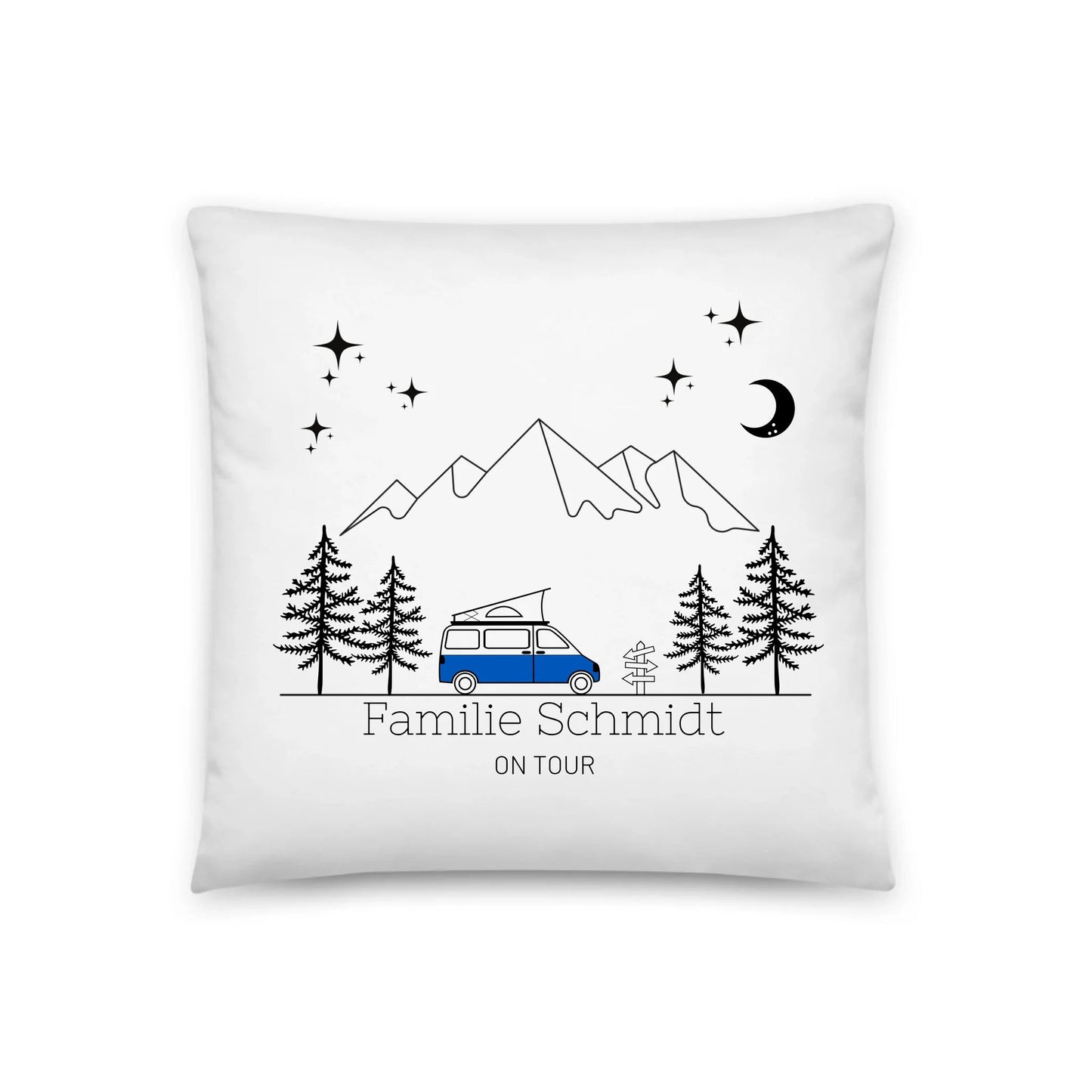 Personalisiertes Camping Kissen aus Baumwolle Campervan mit Aufstelldach Little Mathilda Little Mathilda Kissen
