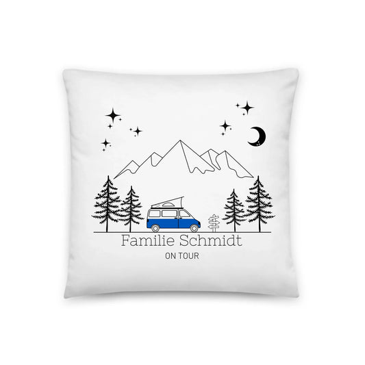 Personalisiertes Camping Kissen aus Baumwolle Campervan mit Aufstelldach Little Mathilda Little Mathilda Kissen