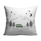 Personalisiertes Camping Kissen: Camping Van (40x40cm Baumwolle) Little Mathilda Little Mathilda Kissen