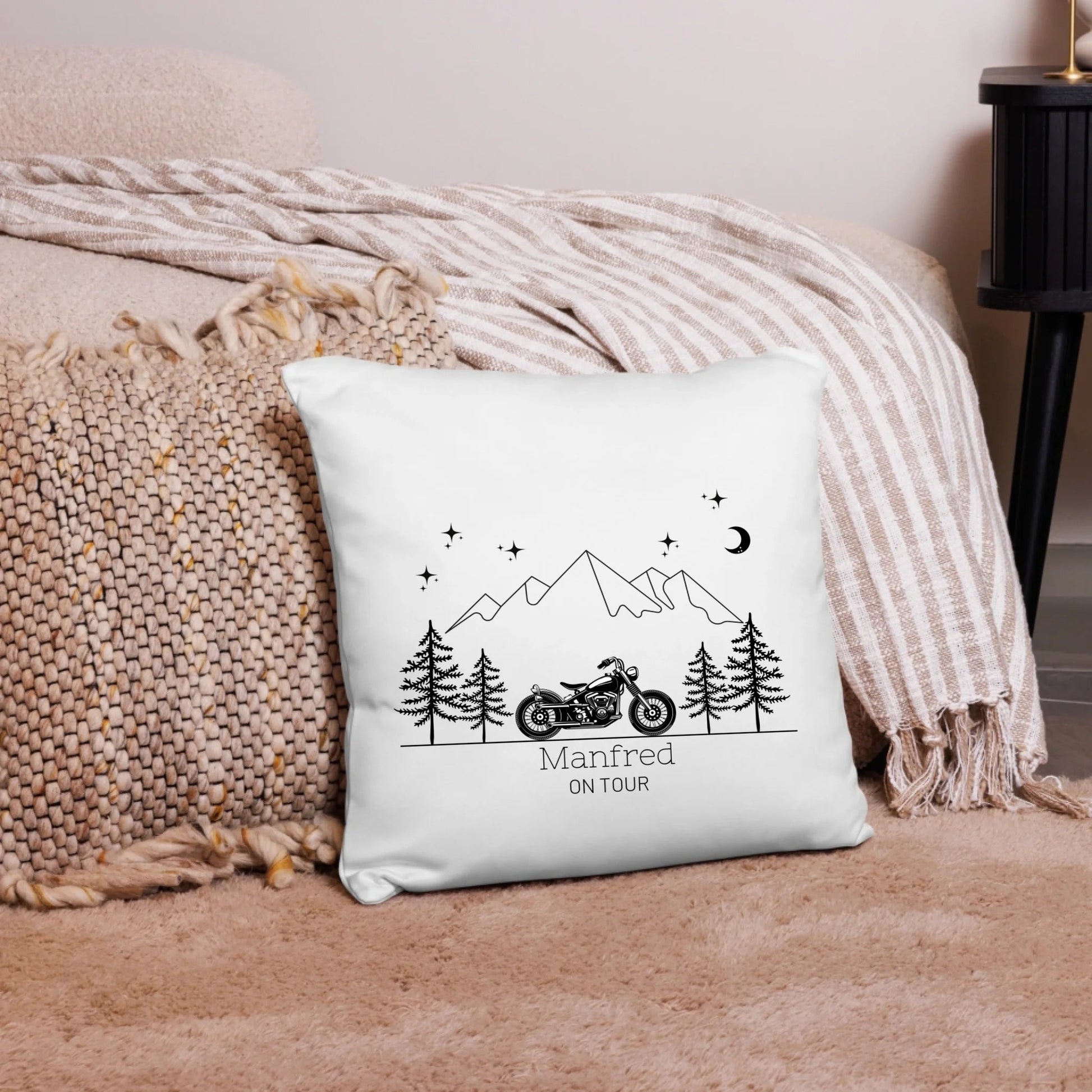 Personalisiertes Camping Kissen "Motorrad" (40x40cm Baumwolle) Little Mathilda Little Mathilda Kissen