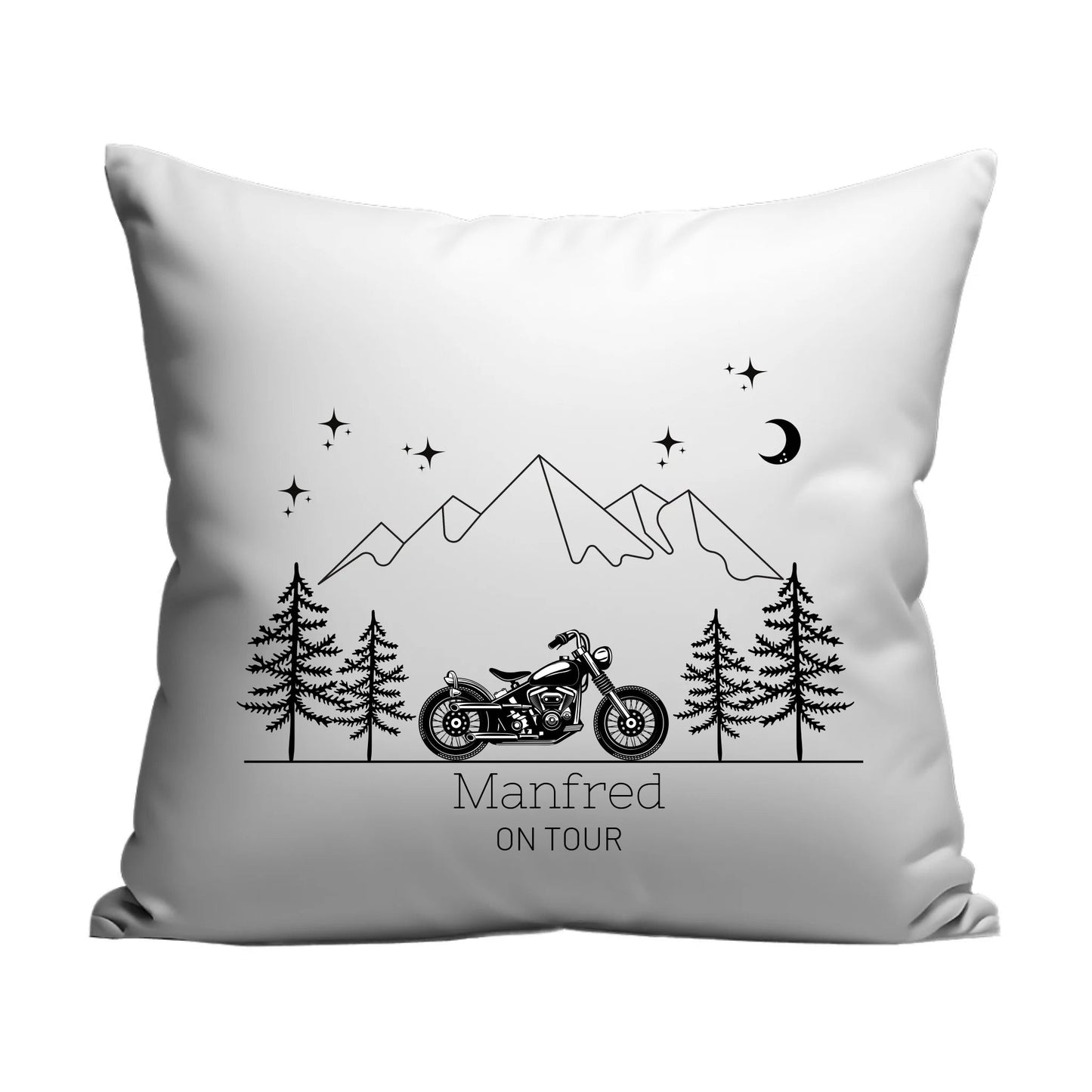 Personalisiertes Camping Kissen "Motorrad" (40x40cm Baumwolle) Little Mathilda Little Mathilda Kissen