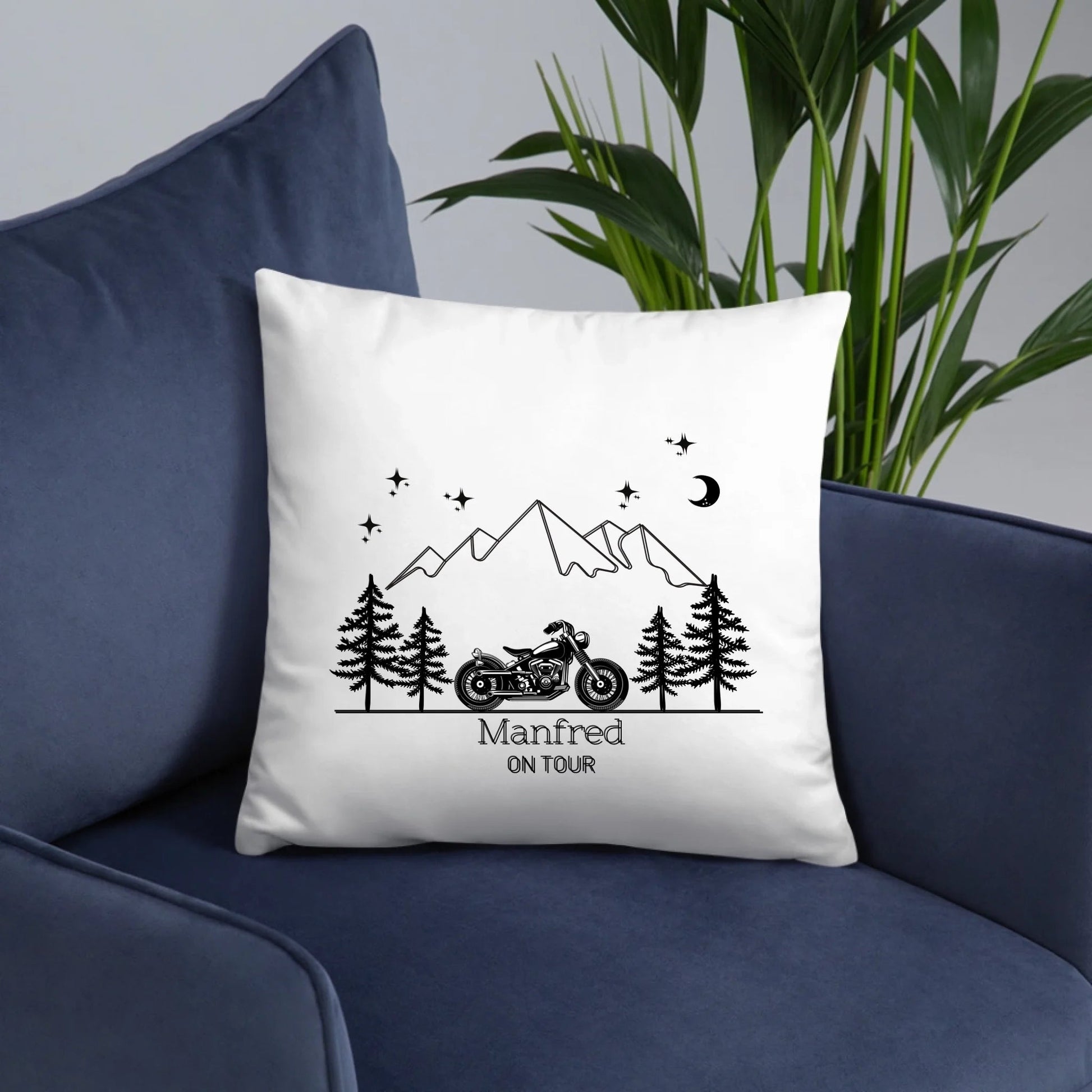Personalisiertes Camping Kissen "Motorrad" (40x40cm Baumwolle) Little Mathilda Little Mathilda Kissen
