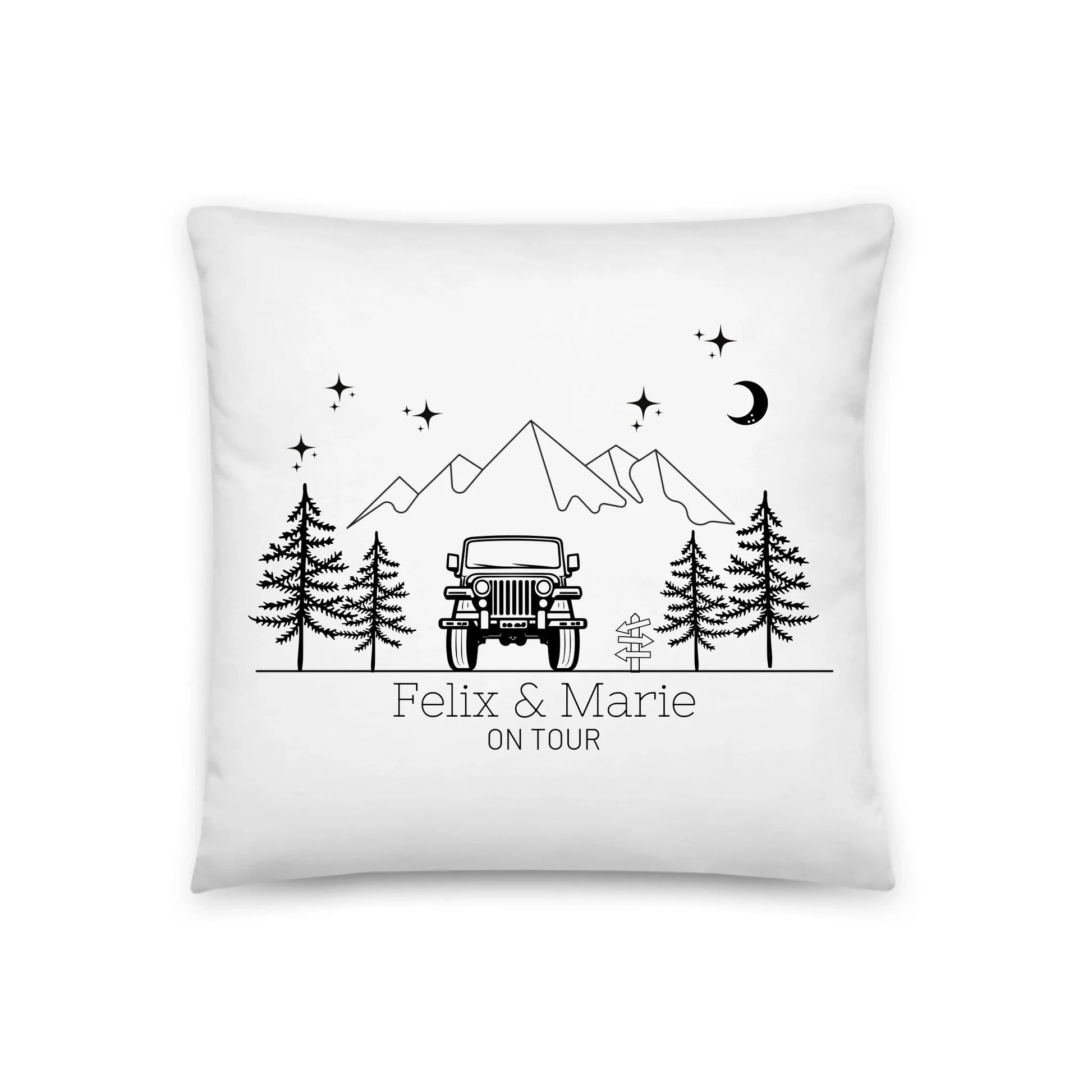 Personalisiertes Camping Kissen Offroad 4x4 (40x40cm Baumwolle) Little Mathilda Little Mathilda Kissen