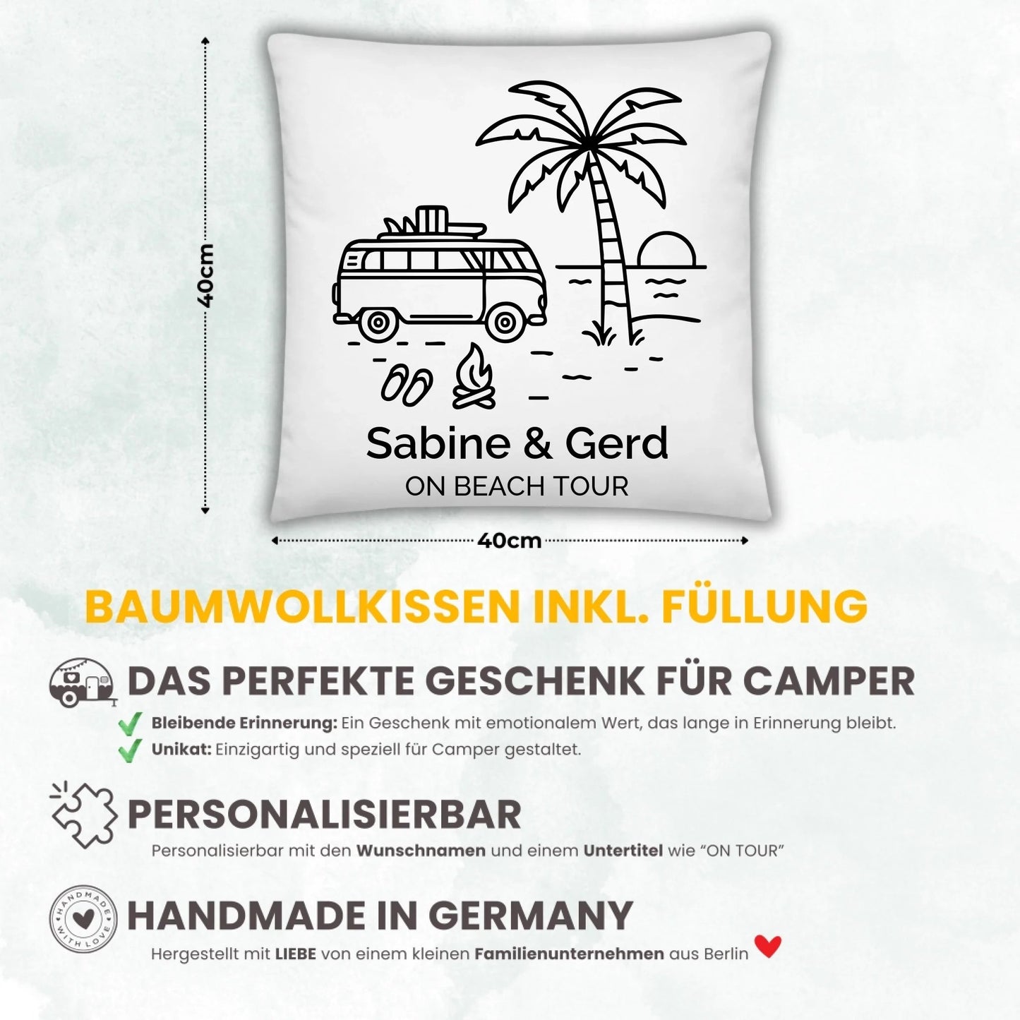 Personalisiertes Camping Kissen Sommerurlaub Little Mathilda Little Mathilda Kissen