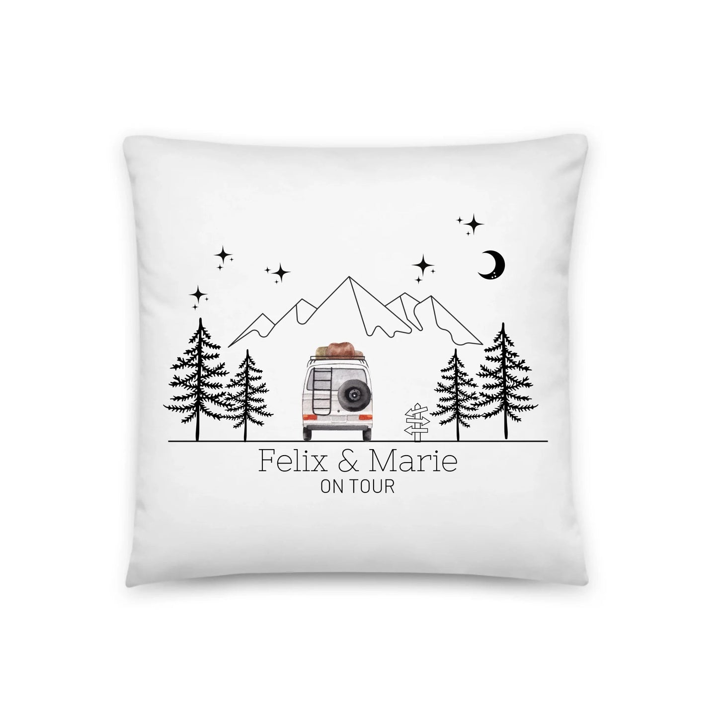 Personalisiertes Camping Kissen Wohnmobil Aquarell (40x40cm Baumwolle) Little Mathilda Little Mathilda Kissen