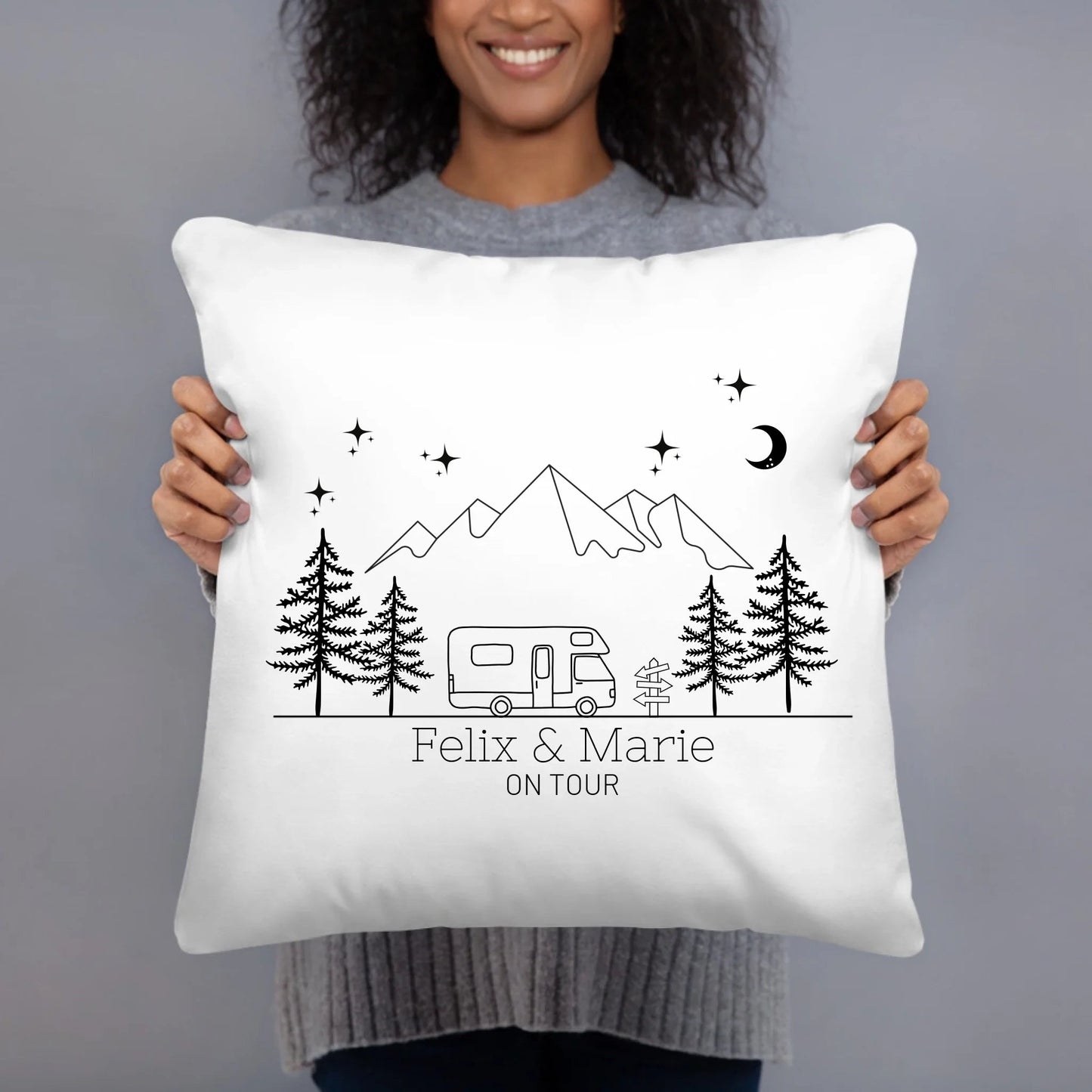 Personalisiertes Camping Kissen Wohnmobil Illustration Little Mathilda Little Mathilda Kissen