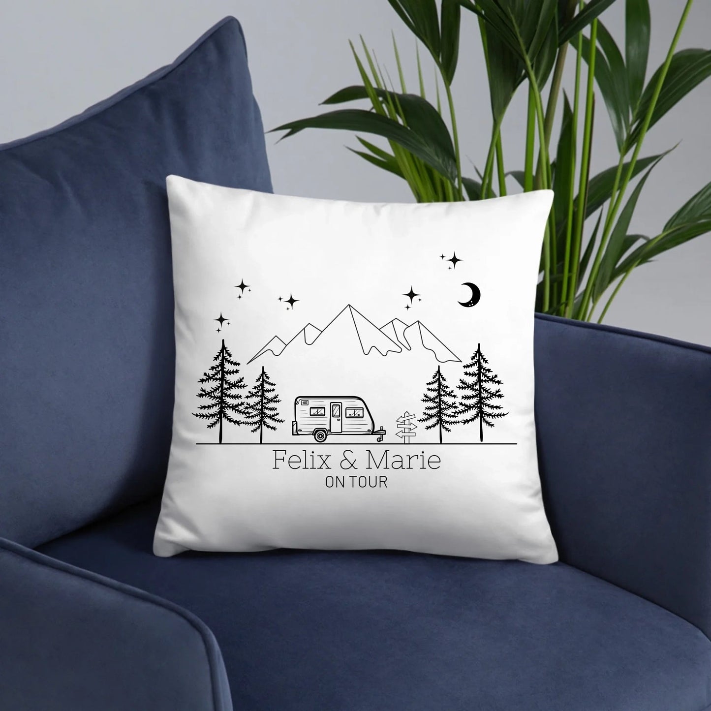 Personalisiertes Camping Kissen Wohnmobilanhänger mit Namen Little Mathilda Little Mathilda Kissen