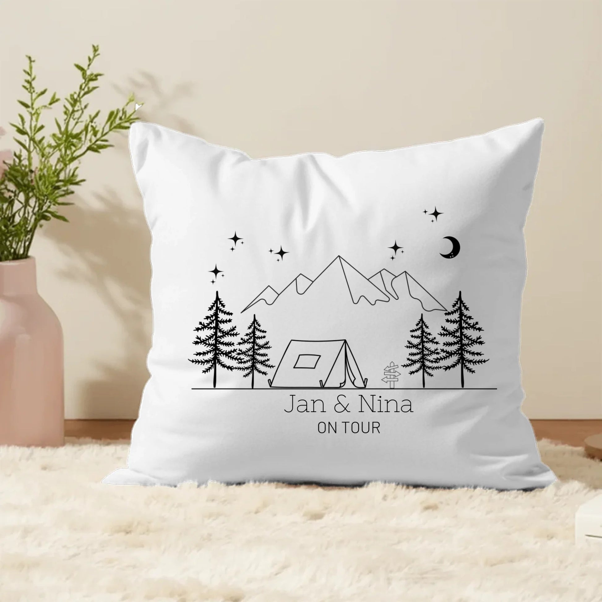 Personalisiertes Camping Kissen "Zelt" (40x40cm Baumwolle) Little Mathilda Little Mathilda Kissen