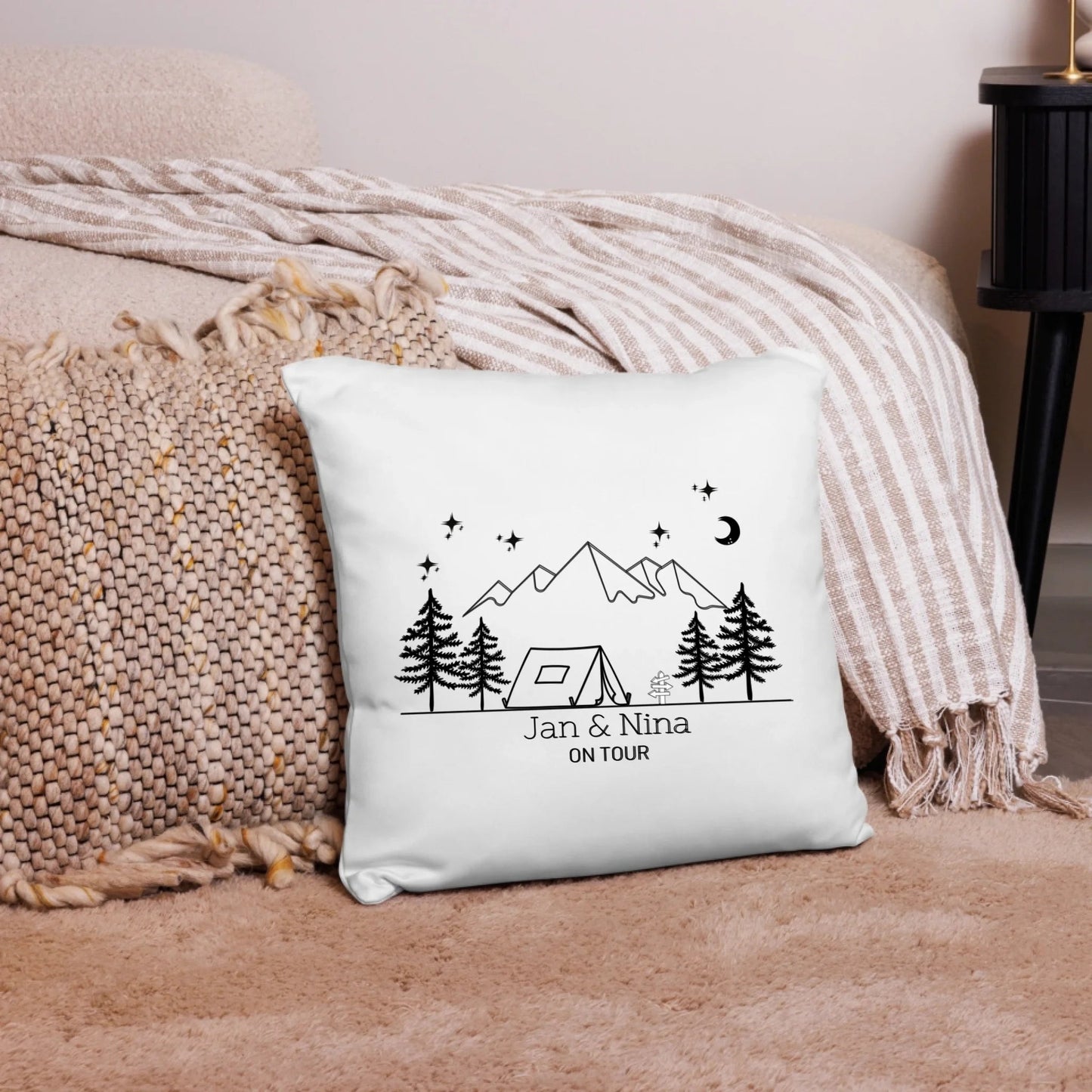 Personalisiertes Camping Kissen "Zelt" (40x40cm Baumwolle) Little Mathilda Little Mathilda Kissen