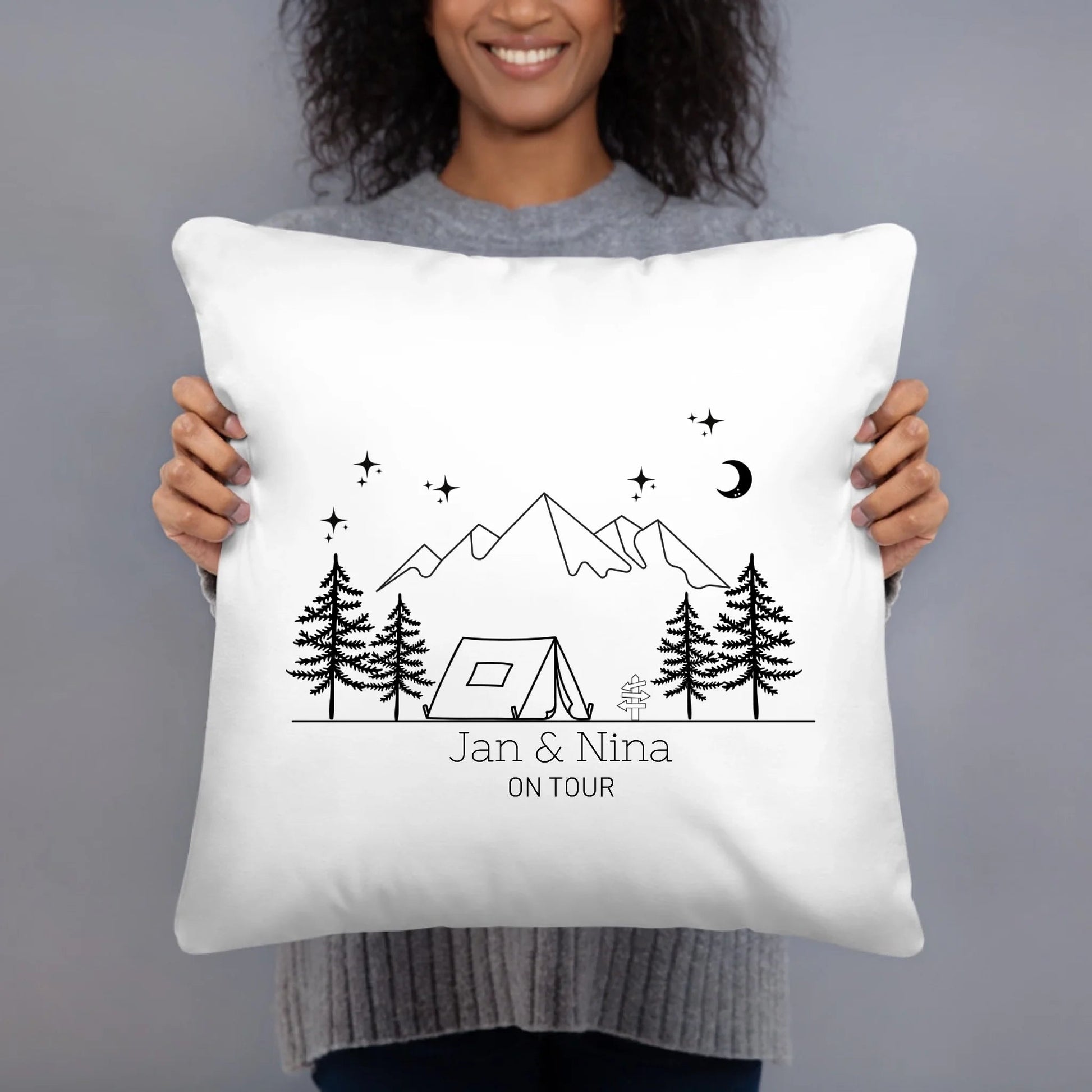 Personalisiertes Camping Kissen "Zelt" (40x40cm Baumwolle) Little Mathilda Little Mathilda Kissen