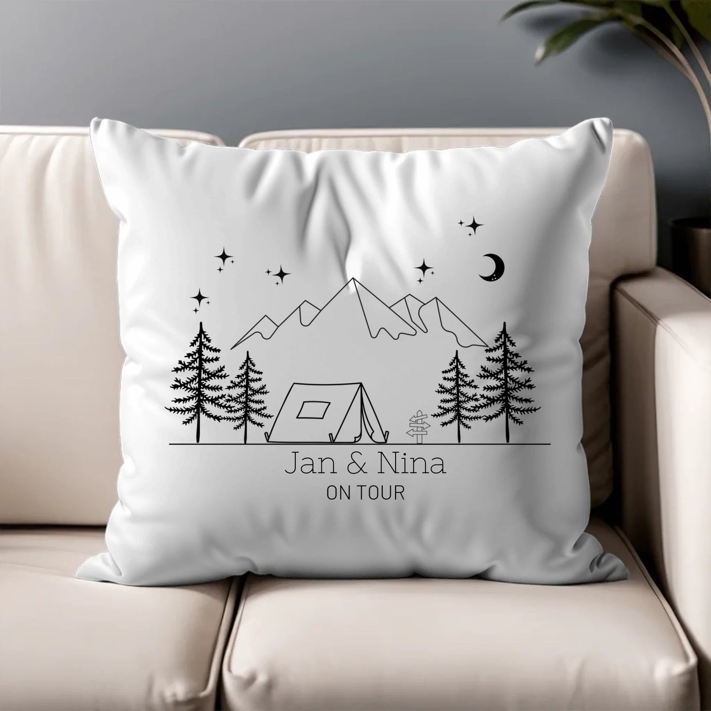 Personalisiertes Camping Kissen "Zelt" (40x40cm Baumwolle) Little Mathilda Little Mathilda Kissen