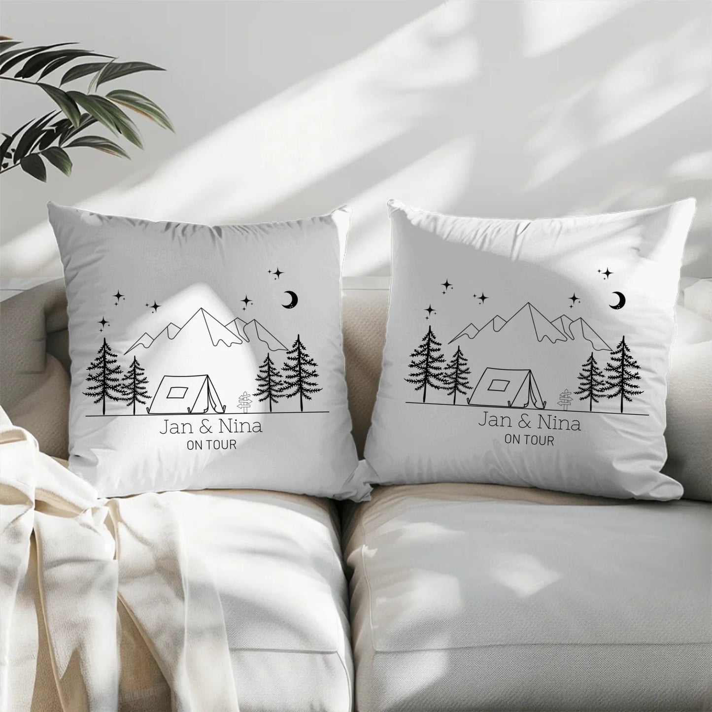 Personalisiertes Camping Kissen "Zelt" (40x40cm Baumwolle) Little Mathilda Little Mathilda Kissen