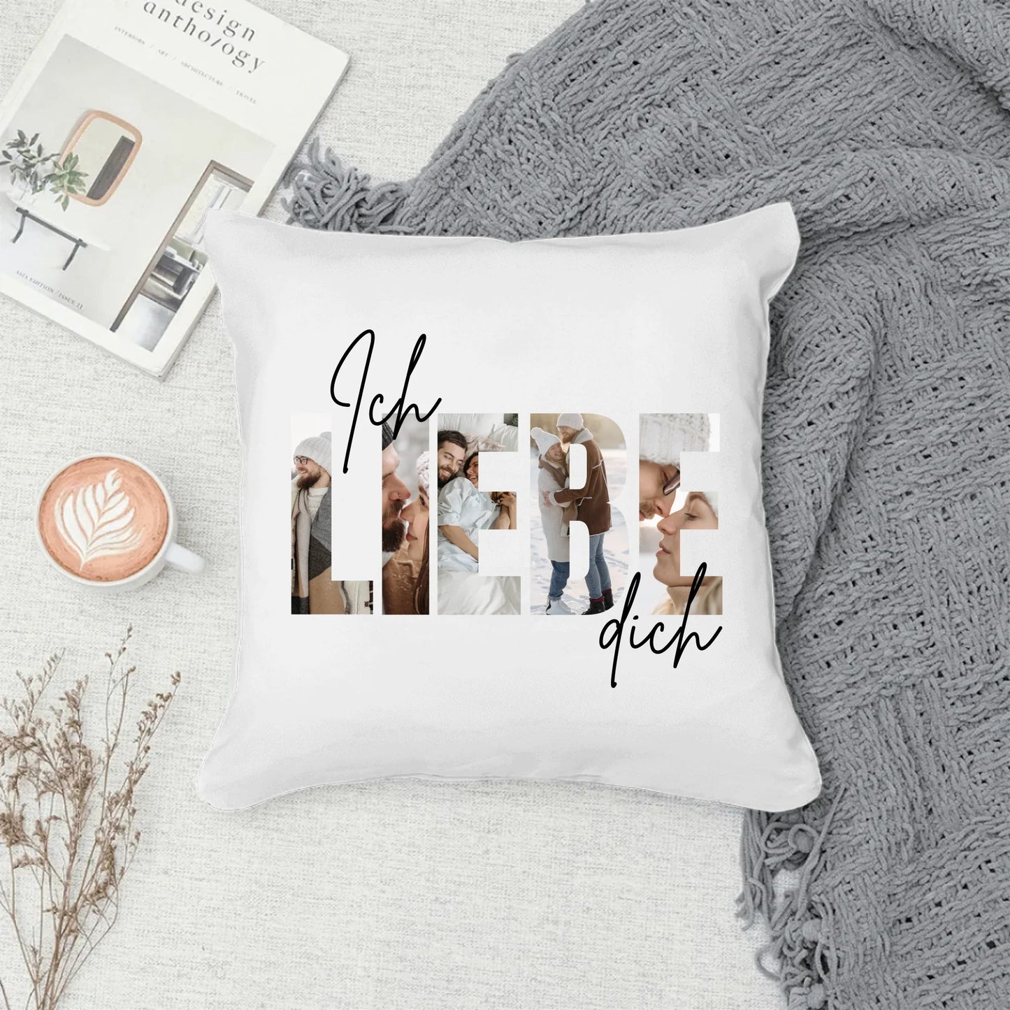 Personalisiertes Fotokissen ICH LIEBE DICH mit Wunschfotos Little Mathilda Little Mathilda Kissen