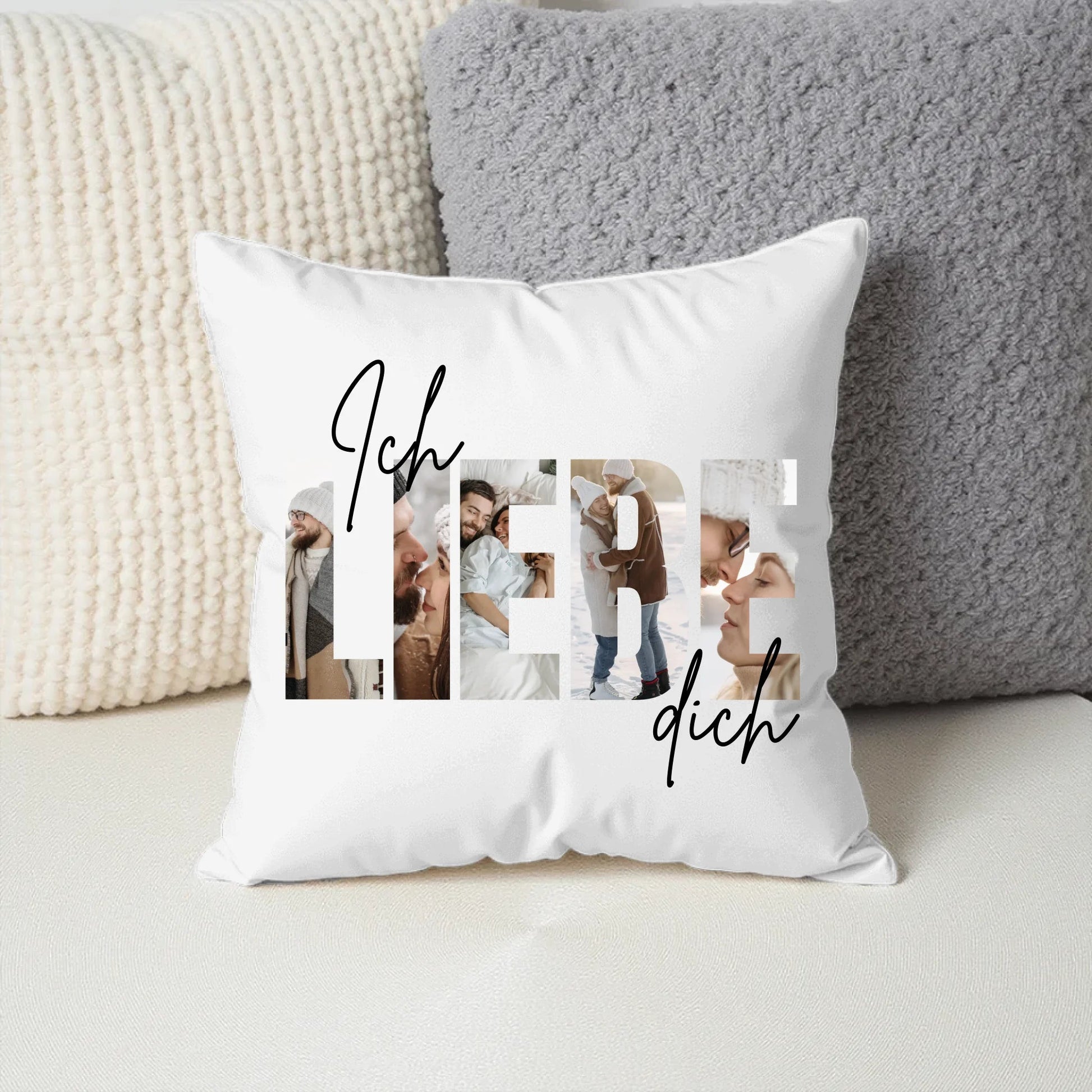 Personalisiertes Fotokissen ICH LIEBE DICH mit Wunschfotos Little Mathilda Little Mathilda Kissen