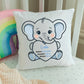 Personalisiertes Geburtskissen Elefant mit Namen, Datum, Gewicht und Größe Little Mathilda Little Mathilda Kissen