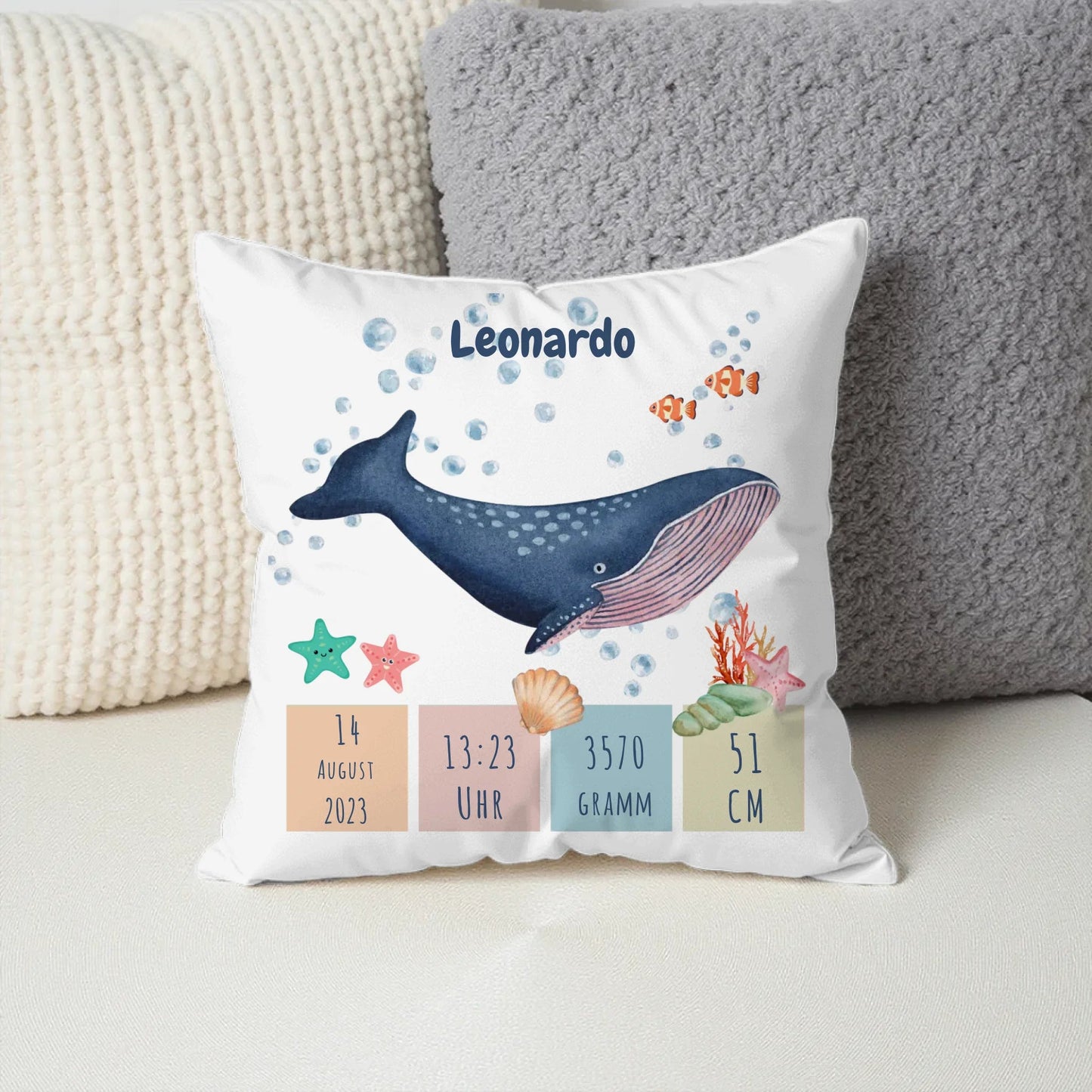 Personalisiertes Geburtskissen Little Mathilda Little Mathilda Kissen