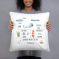 Personalisiertes Geburtskissen: Meerestiere & Waldtiere (40x40cm Baumwolle) Little Mathilda Little Mathilda Kissen
