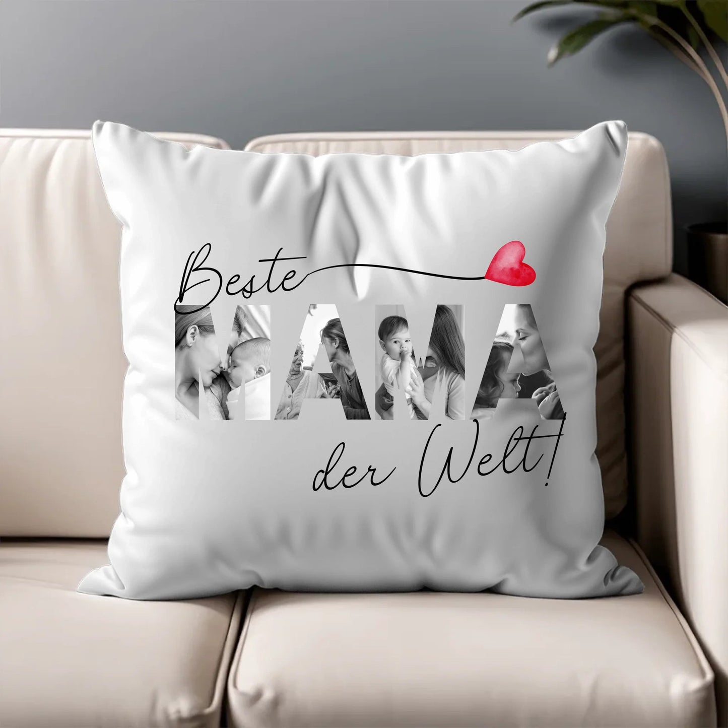 Personalisiertes Kissen "Beste Mama der Welt" 40x40cm Little Mathilda Little Mathilda Kissen
