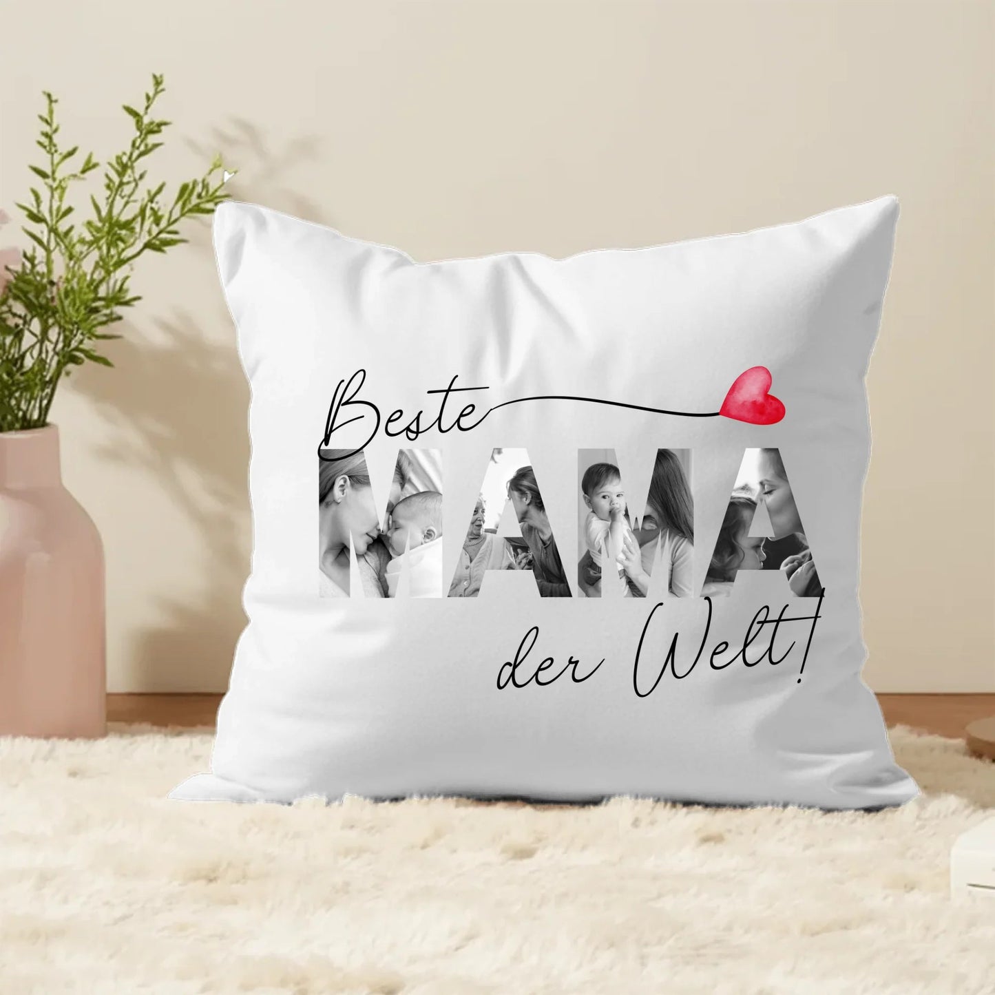 Personalisiertes Kissen "Beste Mama der Welt" 40x40cm Little Mathilda Little Mathilda Kissen