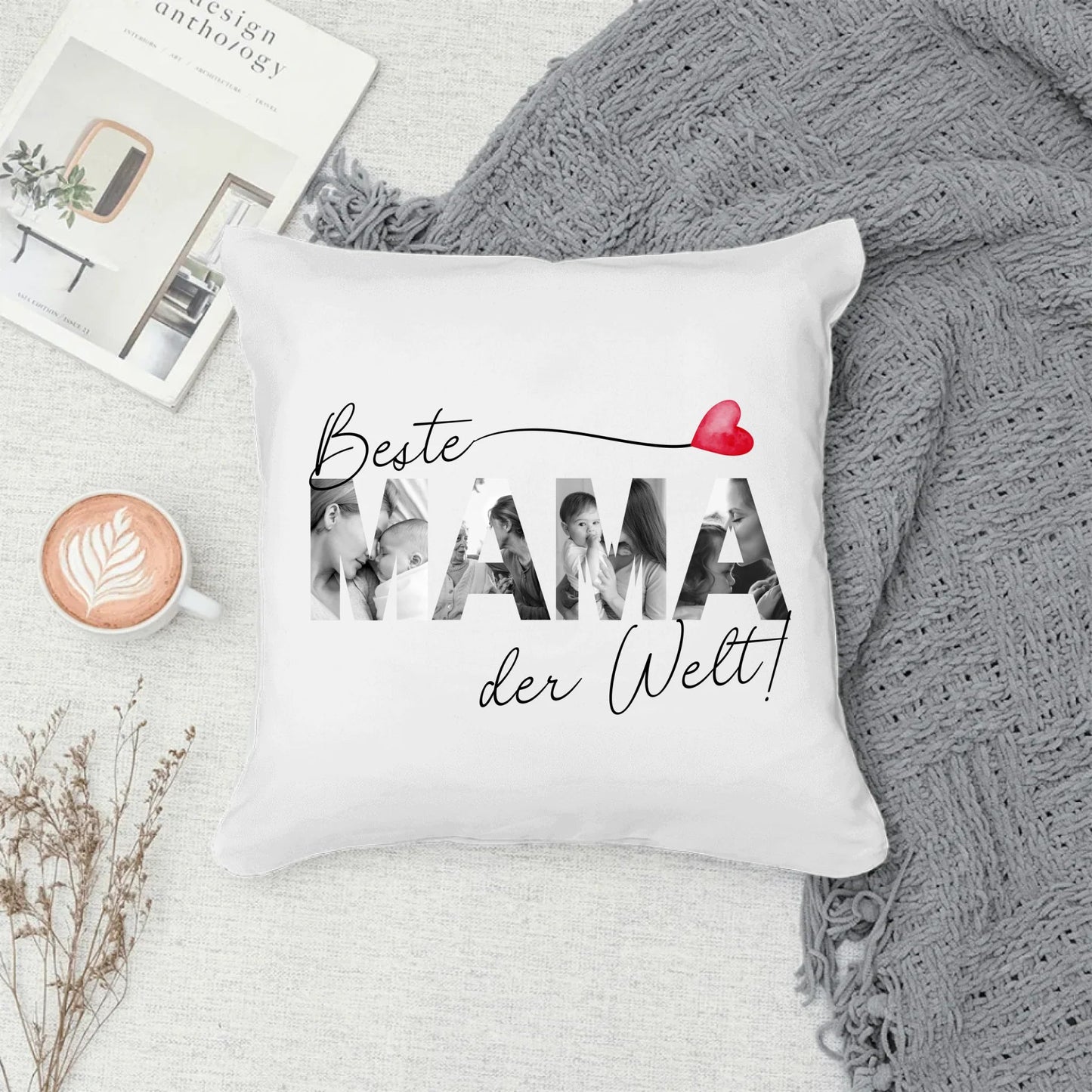 Personalisiertes Kissen "Beste Mama der Welt" 40x40cm Little Mathilda Little Mathilda Kissen