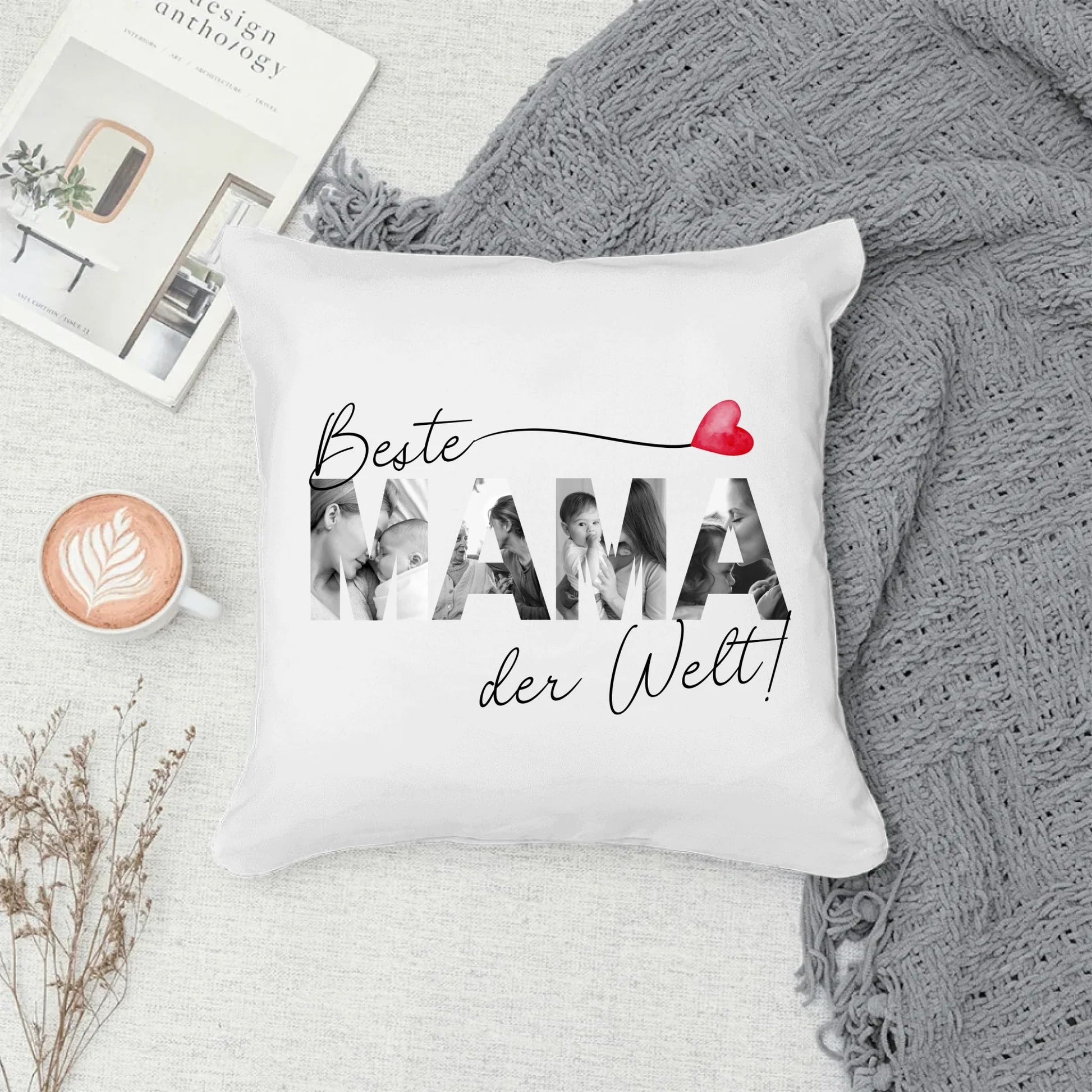 Personalisiertes Kissen "Beste Mama der Welt" 40x40cm Little Mathilda Little Mathilda Kissen