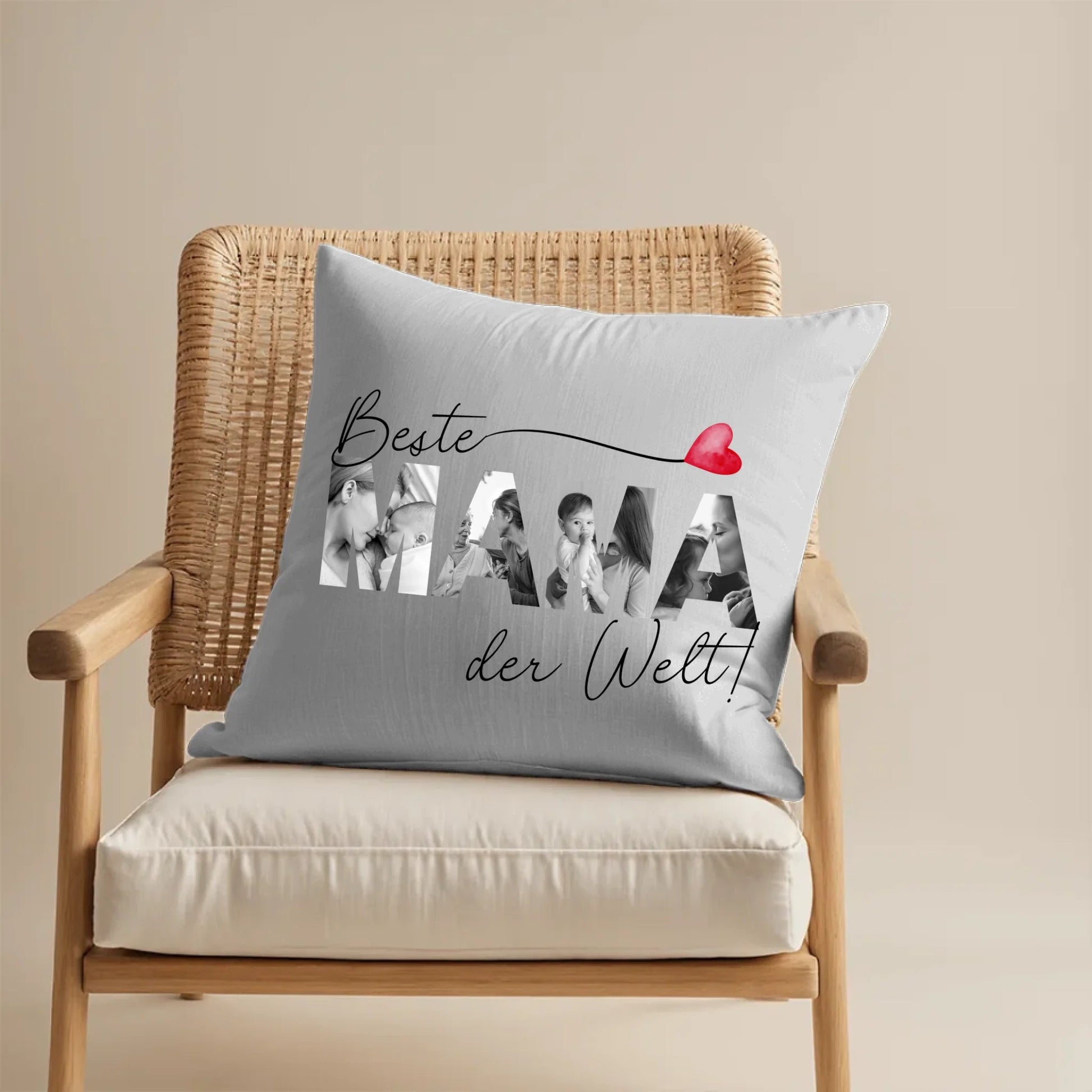 Personalisiertes Kissen "Beste Mama der Welt" 40x40cm Little Mathilda Little Mathilda Kissen