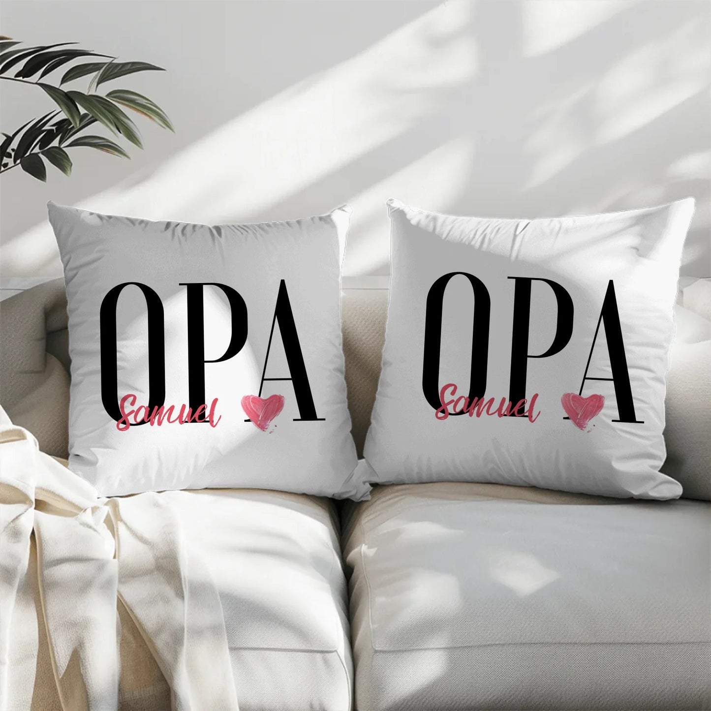 Personalisiertes Opa Kissen mit Namen der Enkelkinder Little Mathilda Little Mathilda Kissen