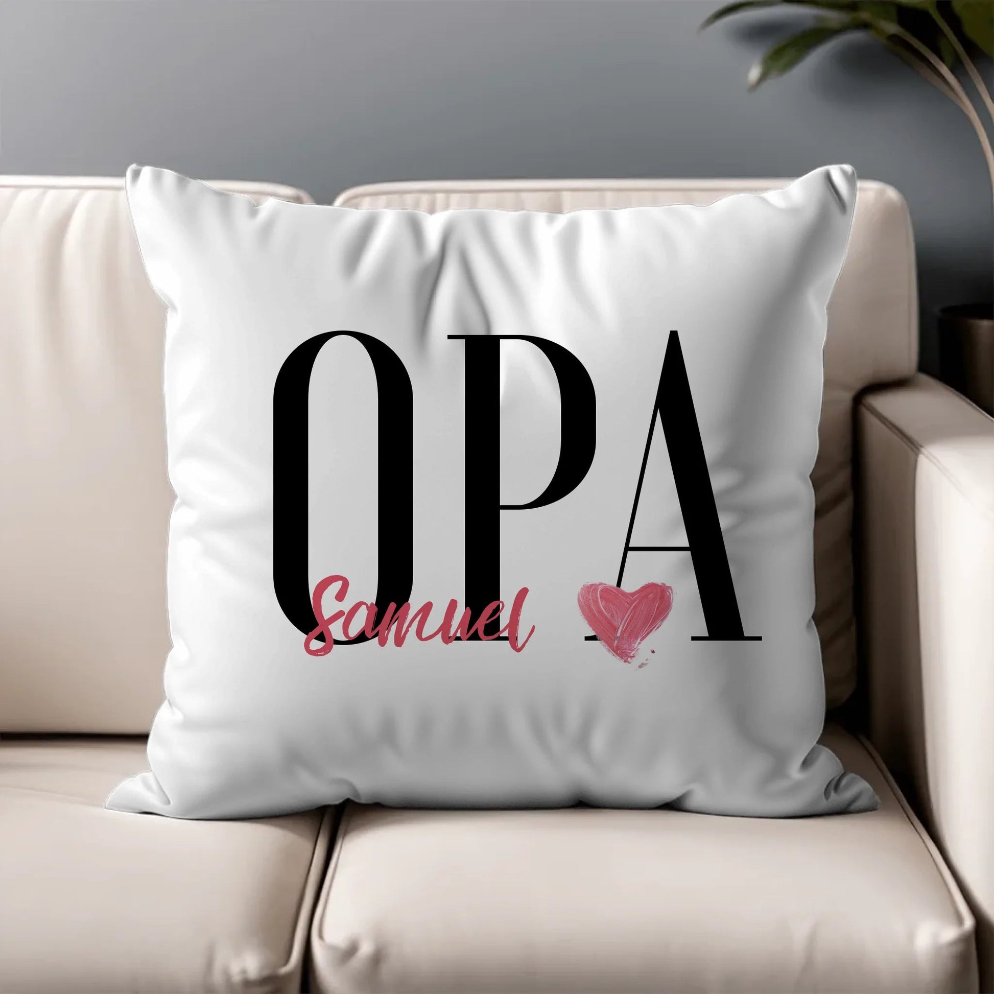 Personalisiertes Opa Kissen mit Namen der Enkelkinder Little Mathilda Little Mathilda Kissen