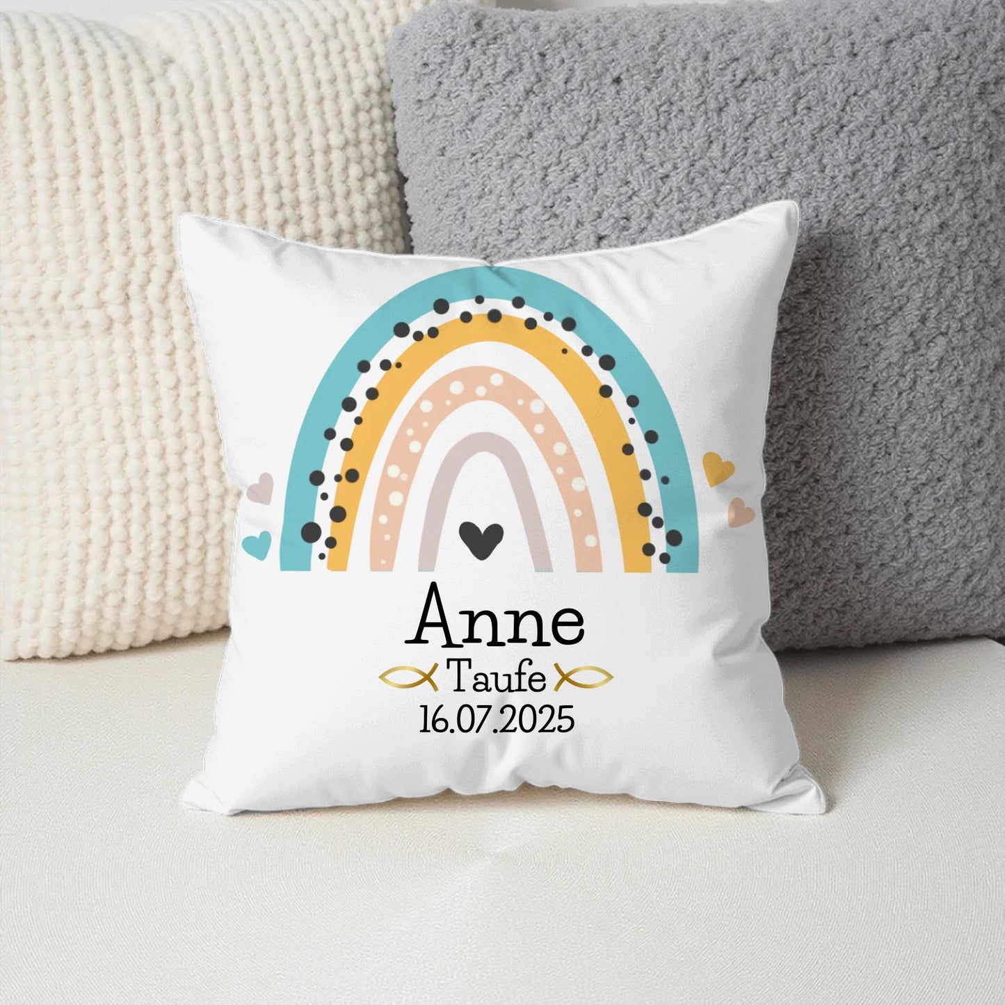 Personalisiertes Taufkissen aus Baumwolle (40x40cm) Little Mathilda Little Mathilda Kissen