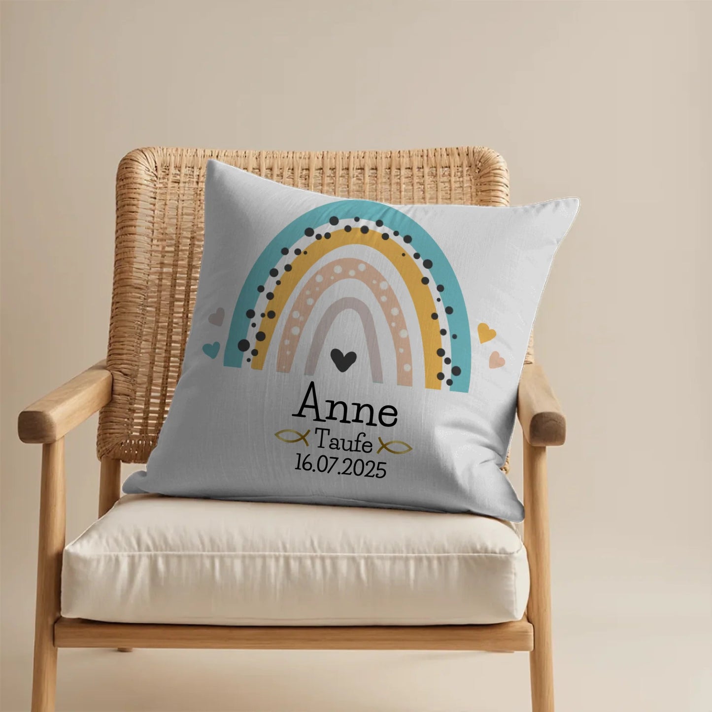 Personalisiertes Taufkissen aus Baumwolle (40x40cm) Little Mathilda Little Mathilda Kissen